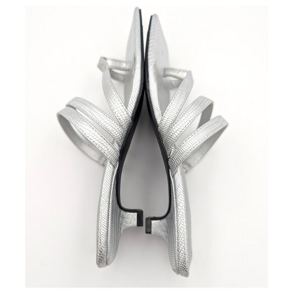 Open Edit Jagger Kitten Heel Sandals Women's Silver Size US6M - Picture 7 of 11